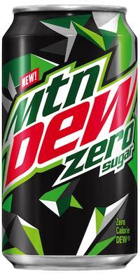 Caffeine in Mountain Dew Zero Sugar