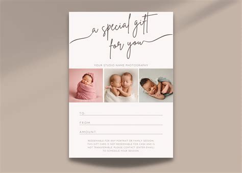 Family Photography Gift Certificate Template Printable Gift Card ...