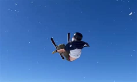 Look: Skier Amazes With Incredible Tricks On Comically Short Skis