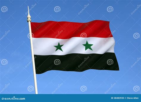 Flag of Syria stock image. Image of arab, tourism, emblem - 38483935