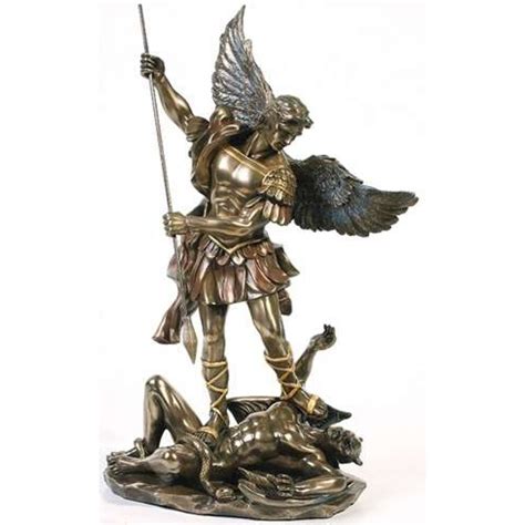 Archangel St Michael 10 Inch Statue Bronze Resin Christian Art