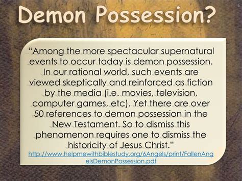 PPT - What Does The Bible Say About Demon Possession? PowerPoint ...