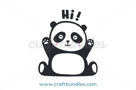 Adorable Panda SVG Cut File - CraftBundles