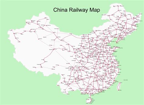 China Railway Map | Train map, Map, China train