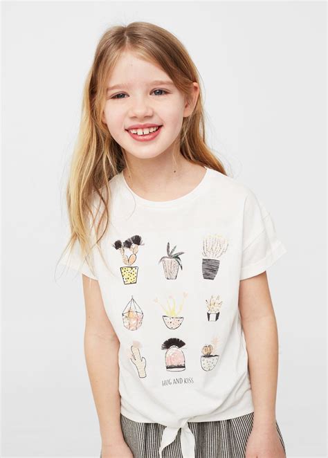 Embroidered detail t-shirt - Kids | MANGO Kids United Kingdom | Kids sleepwear, Shirts for girls ...