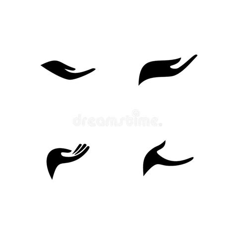 Open Hand Icon, Silhouette Graphic Design. Stock Vector - Illustration of give, person: 124881240