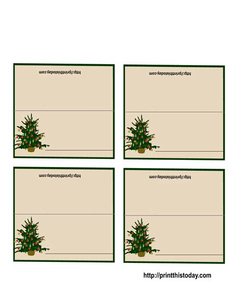 Christmas Table Name Tags Printable Free - Printable Form, Templates ...