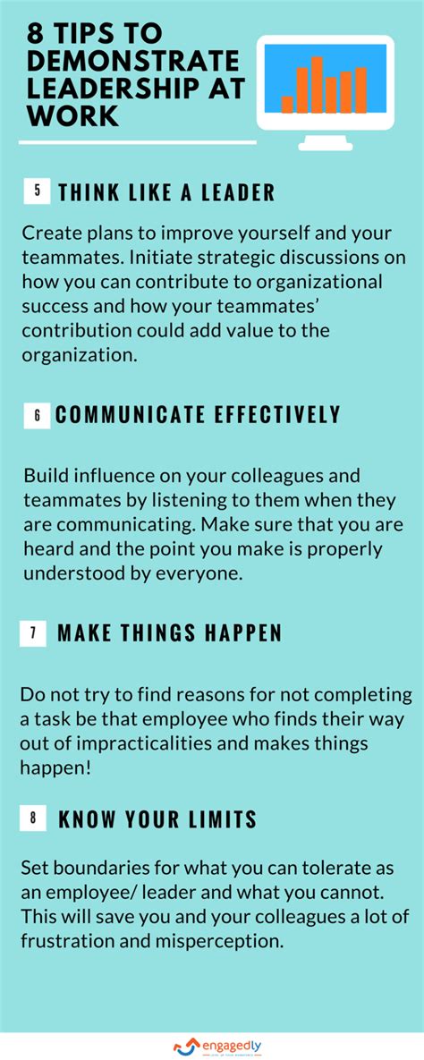 8 Tips To Demonstrate Leadership At Work [Infographic] | Engagedly