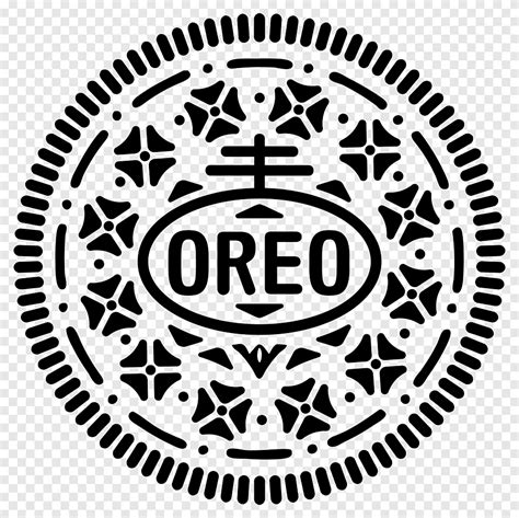 Oreo Biscuits Nabisco, cookies, logo, monochrome png | PNGEgg