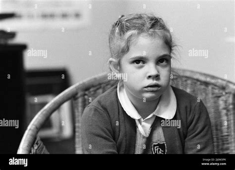 Seven year old child actress Drew Barrymore, the young star of the film E.T. 26th November 1982 ...