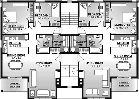 Santa Domingo Eight-Plex Home Plan 032S-0001 - Shop House Plans and More