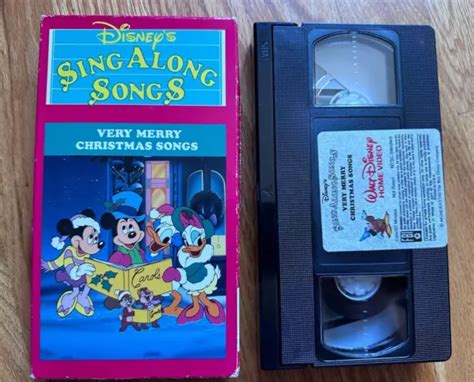 VINTAGE DISNEY’S SING Along Songs VHS - VERY MERRY CHRISTMAS £10.36 ...