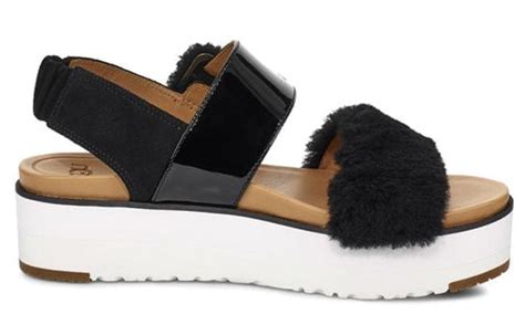 (WMNS) UGG Le Fluff 'Black White' 1099815-BLACK - KICKS CREW