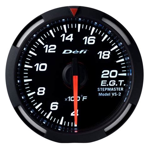 Defi® DF06803 - Racer Series EGT Gauge with White Lighting, 52mm, 4 to ...