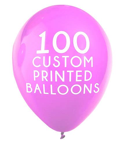 100 Custom Printed Balloons | clownballoons