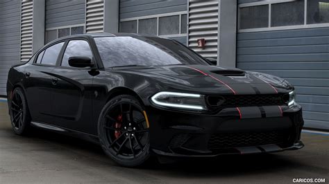 Dodge Charger SRT Hellcat Octane Edition | 2019MY (Color: Pitch Black) | Front Three-Quarter