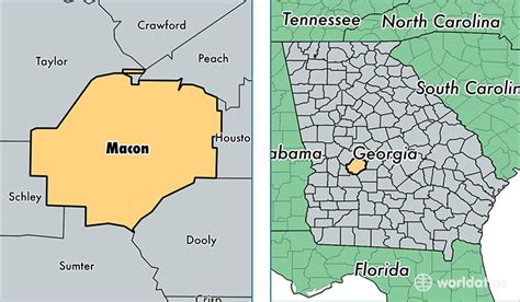 Where Is Macon Georgia On The Map | Cities And Towns Map