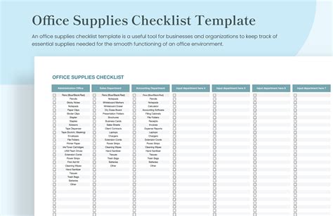 FREE Office Checklist Templates & Examples - Edit Online & Download ...