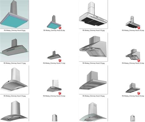 5856. Free Sketchup Chimney Hood Model Download