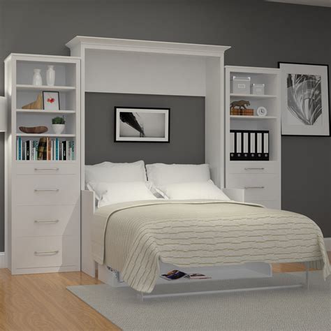 Alegra White DIY Murphy Desk Bed Queen | Sleepworks New York