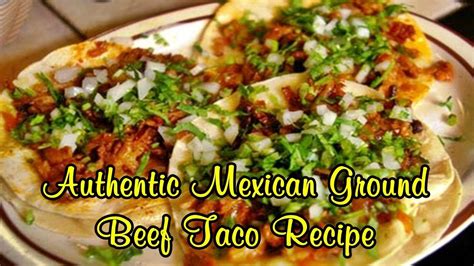 Traditional Mexican Ground Beef Taco Recipe - Infoupdate.org