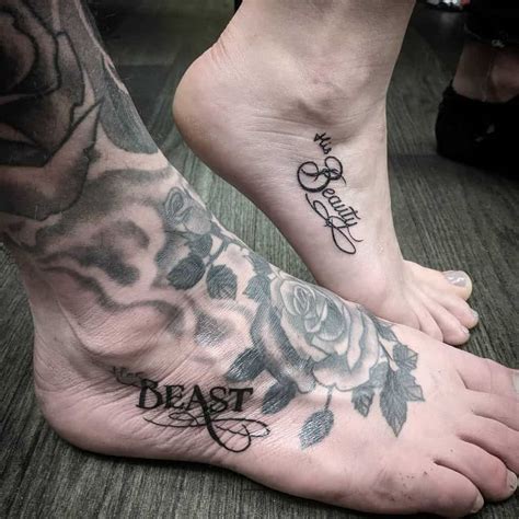 Beauty And The Beast Tattoo Couple