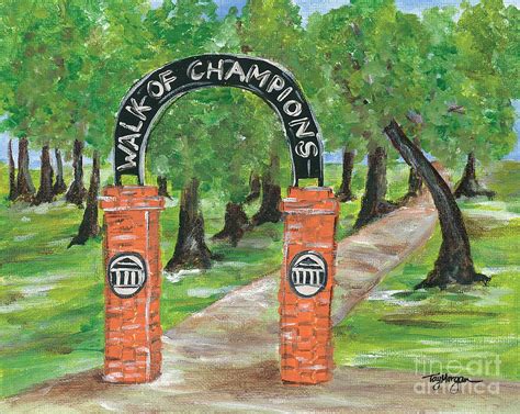 Walk of Champions- Ole Miss Grove Painting by Tay Morgan - Pixels