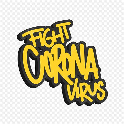 Word Fight Clipart Vector, Fight Coronavirus Word Art, Lettering, Logo, Social Media PNG Image ...