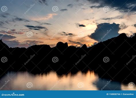 Sunset at the Famous Mount Danxia Stock Photo - Image of gloaming, famous: 158808766