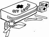 First Aid Kit Coloring Page Pages sketch template