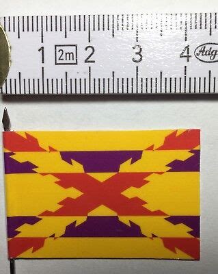 235) 1x 25mm 28mm Spanish Carlist Flag No.5 Carlist Iberian Union Span ...