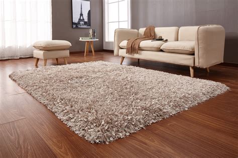 Coral Shaggy Area Rug In Beige 8 X 11 - 1StopBedrooms.