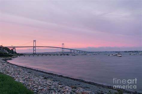 Newport Bridge Sunset Photograph by Alicia Heaney - Fine Art America