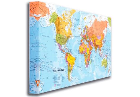 World Map on Canvas- Home Decoration - Maps International Blog