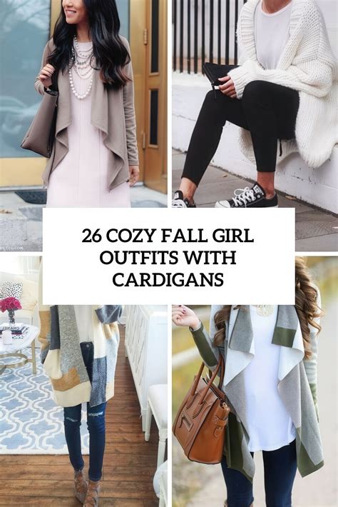 26 Cozy Fall Girl Outfits With Cardigans - Styleoholic