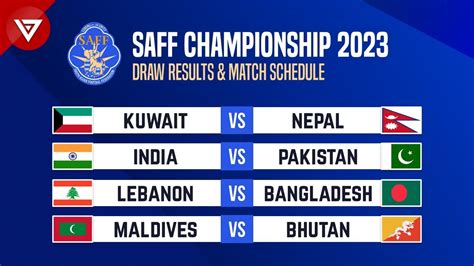 SAFF Championship 2023: Draw Results & Match Schedule - YouTube