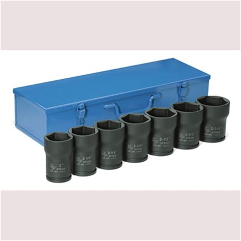 3/4 In Dr Truck Pinion Locknut Socket Set - 7-Pc | Grey Pneumatic | 8370