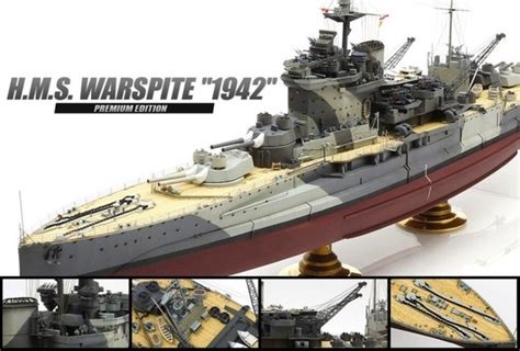 Academy H.M.S Warspite 1942 Premium Edition 1:350 scale model kit | at Mighty Ape Australia