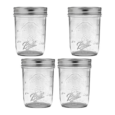 Ball Regular Mouth 8 oz Mason Jar (4 Pack) - Very Smart Ideas