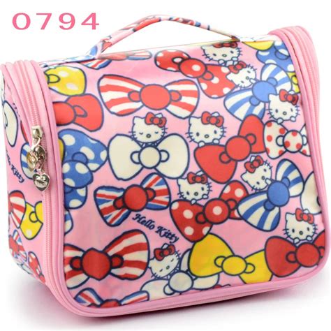 Hello Kitty Cosmetic Bag For Make Up Oxford Waterproof Travel Washing Bag Storage Bag Beauty ...