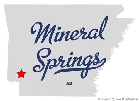 Map of Mineral Springs, AR, Arkansas