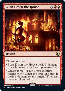 Burn Down the House from Innistrad: Midnight Hunt Spoiler