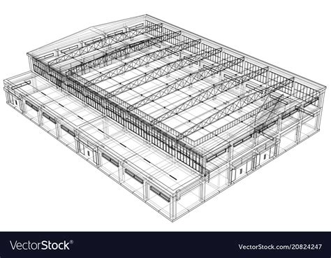 Warehouse sketch Royalty Free Vector Image - VectorStock