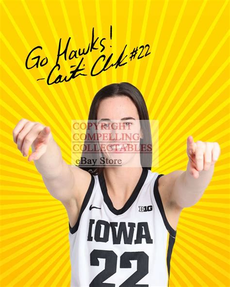 Caitlin Clark IOWA WNBA Signed Autographed AI-Enhanced 8X10 PHOTO RP