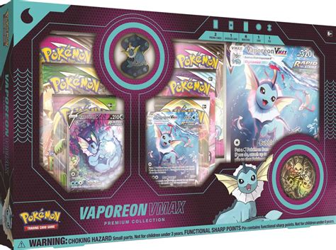 Amazon.com: Pokemon Cards: Vaporeon VMAX Premium Collection Box : Toys ...