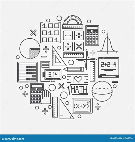 Math Linear Mathematics Education Circle Background With Geometrical Plots,seamless Background ...