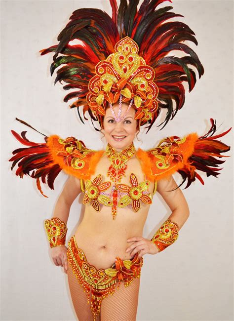 Samba Brazilian Orange Rio Carnival SAMBA Dance COSTUME Bikini/show ...