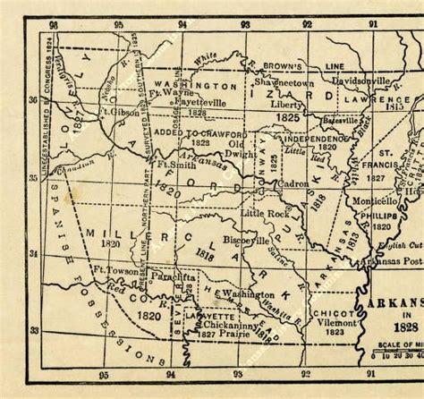 Arkansas in 1828 :: Historic Maps Collection | Arkansas travel ...