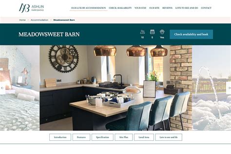 Bespoke website for Ashlin Farm Barns | TJS