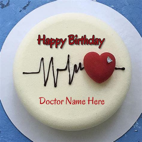 Happy Birthday Doctor Special Heart Beat Cake With Name